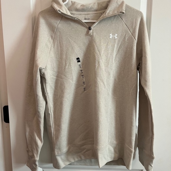 Under Armour Quarter-Zip Training Top Beige Women’s Size Small NWT - Picture 3 of 4